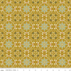 9" End of Bolt Piece - SALE Whimsical Romance Scroll C11081 Gold - Riley Blake Designs - Floral Flowers Medallions - Quilting Cotton Fabric