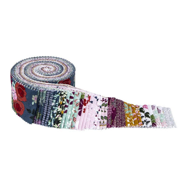 SALE Whimsical Romance 2.5-Inch Rolie Polie Jelly Roll 40 pieces Riley Blake Designs - Precut Bundle - Floral - Quilting Cotton Fabric