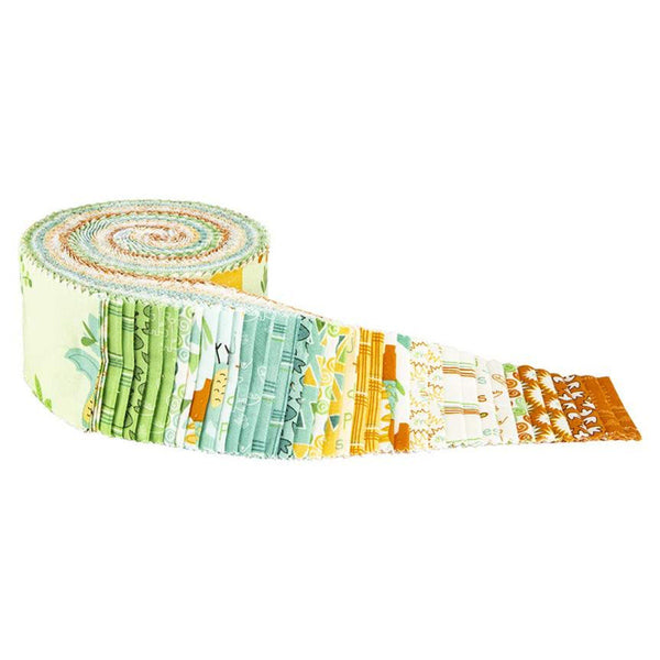 SALE Eat Your Veggies! 2.5 Inch Rolie Polie Jelly Roll 40 pieces  - Riley Blake - Precut Pre cut Bundle - Dinosaurs - Quilting Cotton Fabric