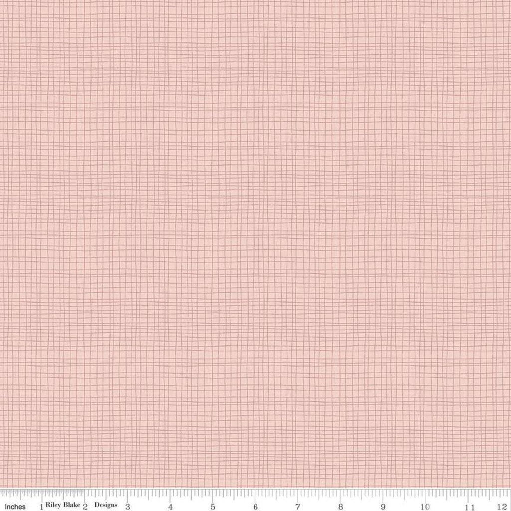 27" End of Bolt - SALE Beneath the Western Sky Weave C11195 Pink - Riley Blake Designs - Small Irregular Grid - Quilting Cotton Fabric