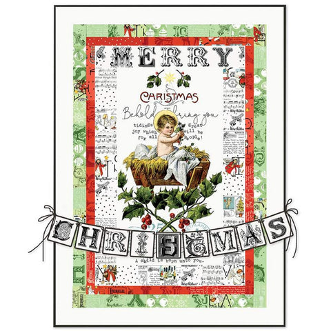 Tidings of Great Joy Panel Quilt Boxed Kit - Riley Blake Designs - All About Christmas - Box Pattern Fabric - Quilting Cotton Fabric