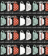 Coffee Chalk Border Stripe C11031 Black - Riley Blake Designs - Hanging Coffee Cups - Quilting Cotton Fabric