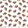 CLEARANCE Petals & Pedals Baskets C11141 White - Riley Blake Designs - Floral Flowers - Quilting Cotton Fabric