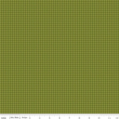 SALE Petals and Pedals Houndstooth C11147 Green - Riley Blake Designs - Tone-on-Tone - Quilting Cotton Fabric