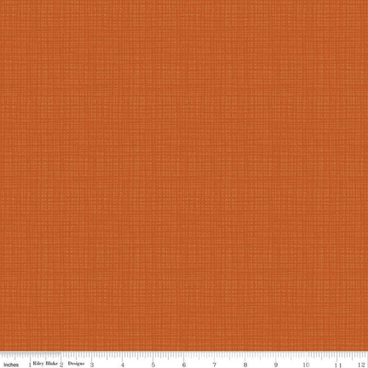 DEAL Texture C610 Persimmon - Riley Blake Designs - Sketched Tone-on-Tone Irregular Grid Orange - Quilting Cotton Fabric
