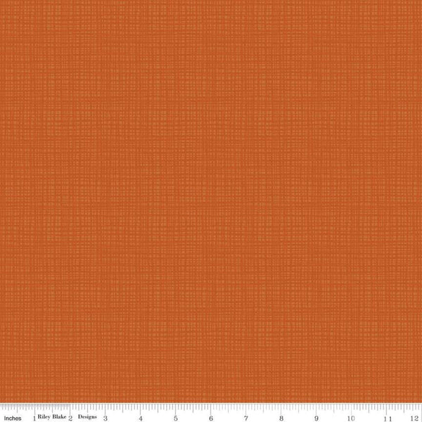 SALE Texture C610 Persimmon by Riley Blake Designs - Sketched Tone-on-Tone Irregular Grid Orange - Quilting Cotton Fabric