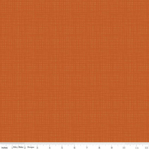Texture C610 Persimmon by Riley Blake Designs - Sketched Tone-on-Tone Irregular Grid Orange - Quilting Cotton Fabric