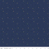 DEAL Sparkler SC650 Navy SPARKLE - Riley Blake Designs - Plus Signs Gold SPARKLE Metallic Blue - Quilting Cotton Fabric