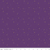 DEAL Sparkler SC650 Eggplant SPARKLE - Riley Blake Designs - Plus Signs Gold SPARKLE Metallic Purple - Quilting Cotton Fabric