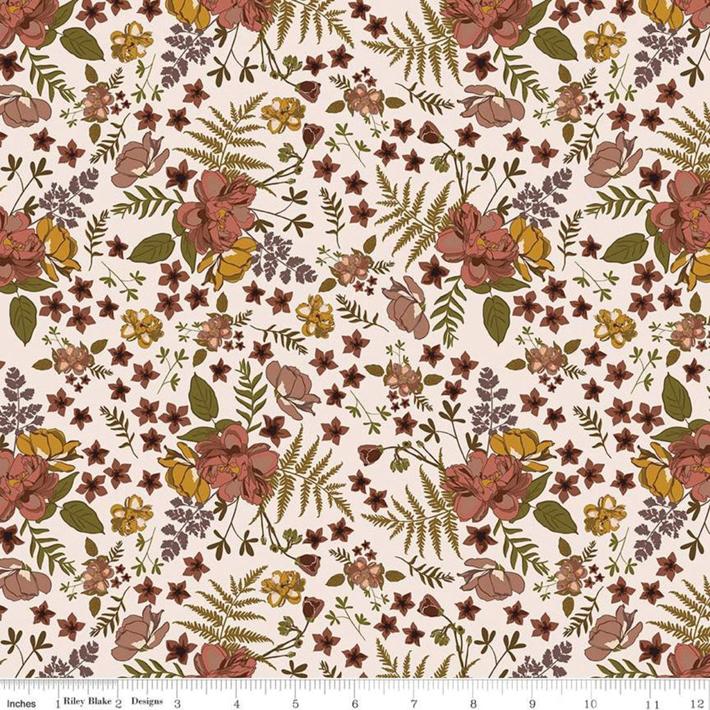 Fat Quarter End of Bolt - SALE Sonnet Dusk Roses C11291 Blush - Riley Blake Designs - Floral Flowers - Quilting Cotton Fabric