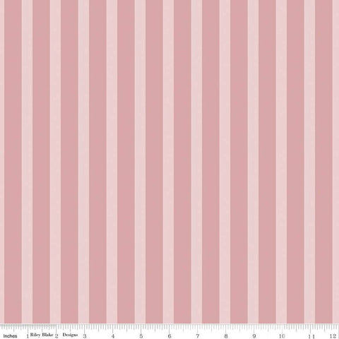 SALE Sonnet Dusk Stripes C11295 Pink - Riley Blake Designs - Striped Stripe - Quilting Cotton Fabric