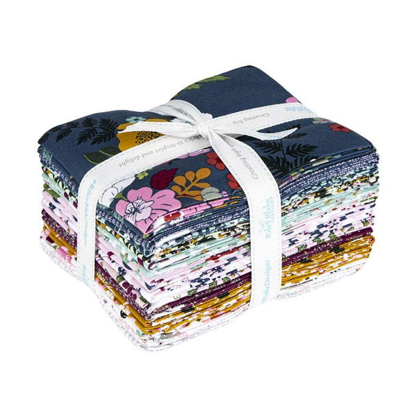 SALE Whimsical Romance Fat Quarter Bundle 18 pieces - Riley Blake Designs - Pre Cut Precut - Floral - Quilting Cotton Fabric