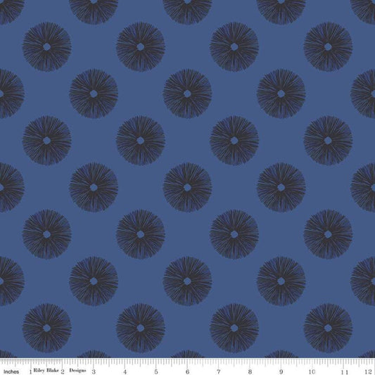 CLEARANCE Water Mark Shelly C11325 Blue - Riley Blake Designs - Inspired Geometric - Quilting Cotton Fabric