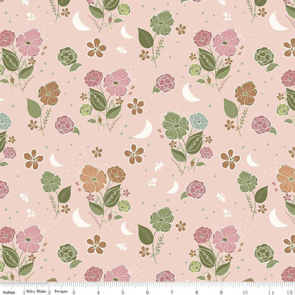 SALE Beneath the Western Sky Main C11190 Pink - Riley Blake Designs - Floral Flowers - Quilting Cotton Fabric