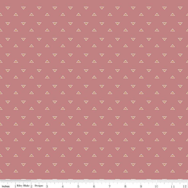 19" End of Bolt - SALE Beneath the Western Sky Triangles C11197 Dark Pink - Riley Blake Designs - Geometric - Quilting Cotton Fabric