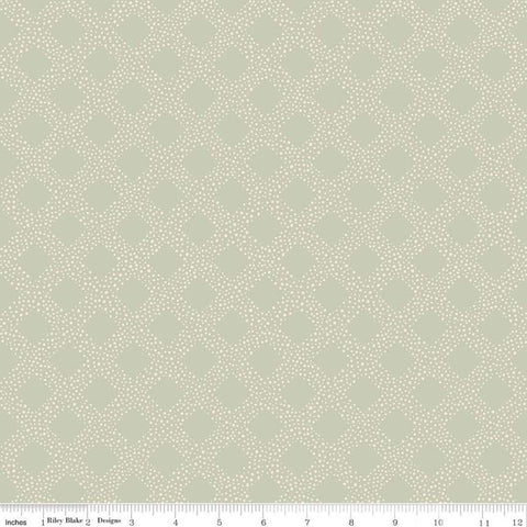 CLEARANCE Harmony Lattice C11095 Sage - Riley Blake Designs - Geometric Diagonal On Point Green - Quilting Cotton Fabric