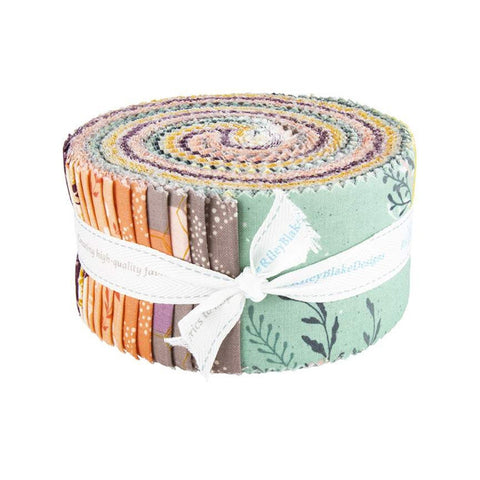 SALE Harmony 2.5 Inch Rolie Polie Jelly Roll 40 pieces  - Riley Blake - Precut Pre cut Bundle - Honeybees Deer - Quilting Cotton Fabric