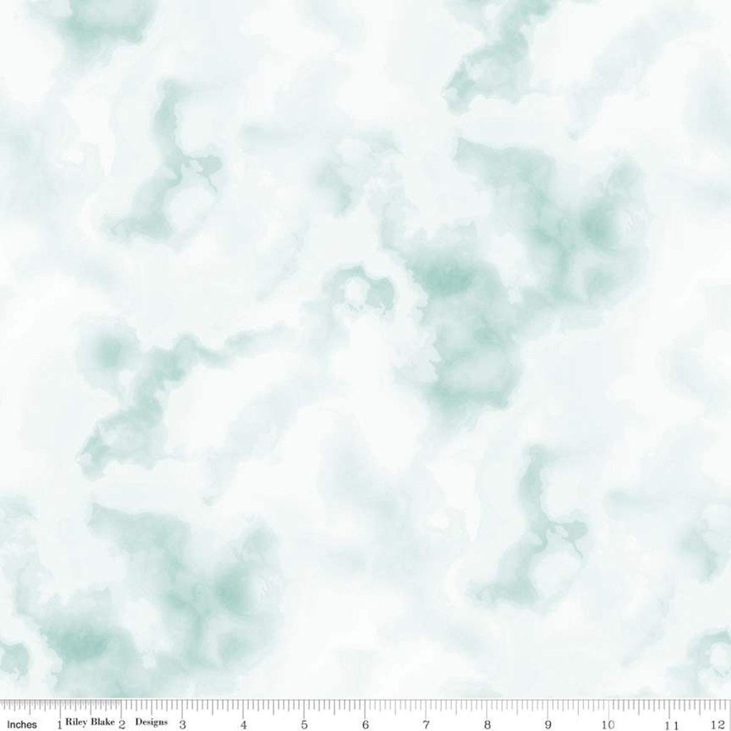 CLEARANCE Tie Dye Tonal CD11231 Vivid - Riley Blake Designs - Abstract Tone-on-Tone Blue Green DIGITALLY PRINTED - Quilting Cotton Fabric