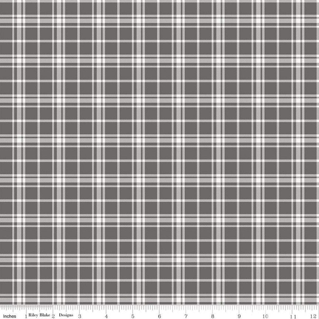 SALE Into the Woods Plaid C11397 Gray - Riley Blake Designs - Quilting Cotton Fabric