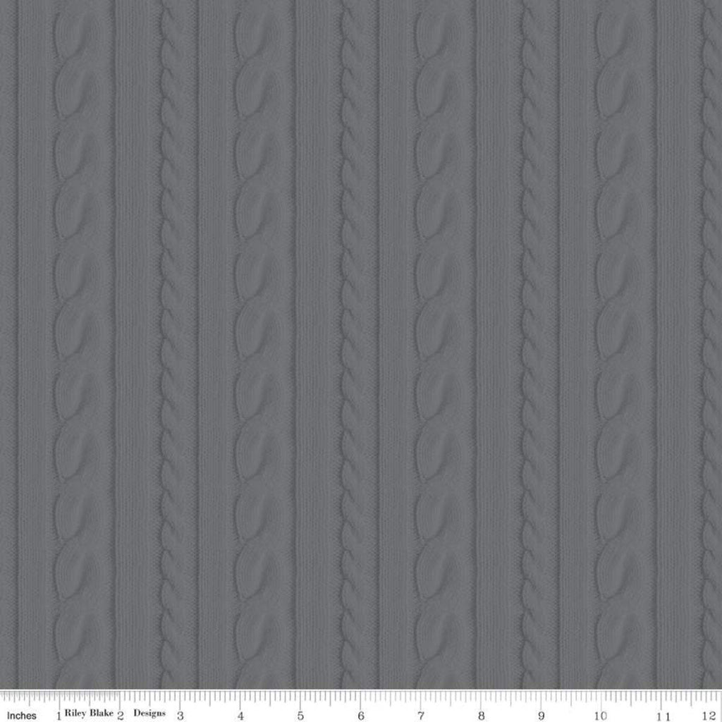 Mister Rogers' Neighborhood Sweater Stripe C11464 Gray - Riley Blake - Nostalgia Childhood Stripes Fred Rogers - Quilting Cotton Fabric