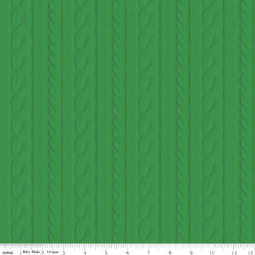SALE Mister Rogers' Neighborhood Sweater Stripe C11464 Green - Riley Blake - Nostalgia Childhood Fred Rogers - Quilting Cotton Fabric