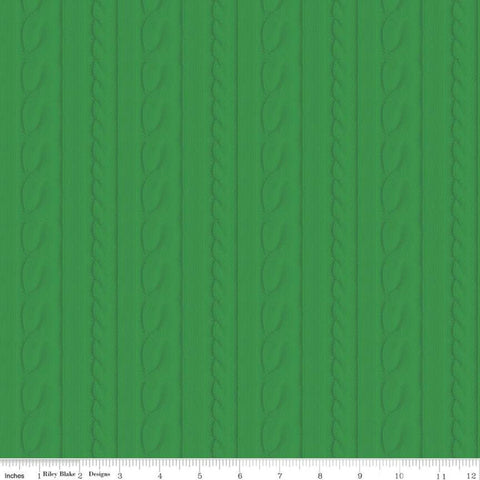 SALE Mister Rogers' Neighborhood Sweater Stripe C11464 Green - Riley Blake - Nostalgia Childhood Fred Rogers - Quilting Cotton Fabric