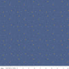 SALE Sparkler SC650 Dark Denim SPARKLE - Riley Blake Designs - Plus Signs Gold SPARKLE Metallic Blue - Quilting Cotton Fabric