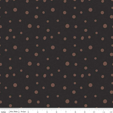 CLEARANCE Sonnet Dusk Dots C11294 Charcoal - Riley Blake - Polka Dot Dotted - Quilting Cotton Fabric