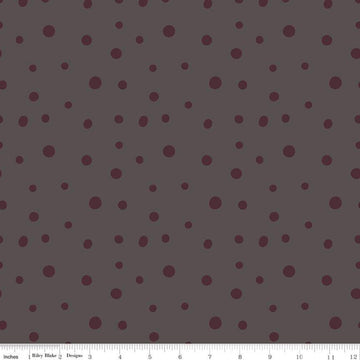 CLEARANCE 21" End of Bolt Piece - Sonnet Dusk Dots C11294 Graphite - Riley Blake Designs - Polka Dot Dotted - Quilting Cotton Fabric