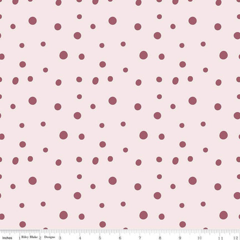 SALE Sonnet Dusk Dots C11294 Pink - Riley Blake Designs - Polka Dot Dotted - Quilting Cotton Fabric