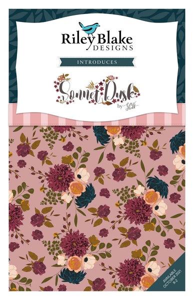 Sonnet Dusk Charm Pack 5" Stacker Bundle - Riley Blake Designs - 42 piece Precut Pre cut - Floral - Quilting Cotton Fabric