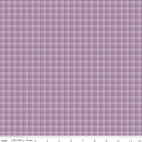 Adel in Spring Plaid C11427 Heather - Riley Blake Designs - Geometric Purple - Quilting Cotton Fabric