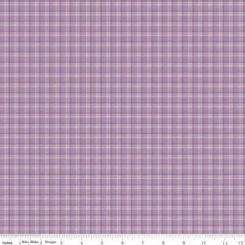 Adel in Spring Plaid C11427 Heather - Riley Blake Designs - Geometric Purple - Quilting Cotton Fabric