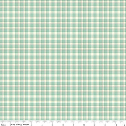 DEAL Adel in Spring Plaid C11427 Julep - Riley Blake Designs - Geometric Green - Quilting Cotton Fabric