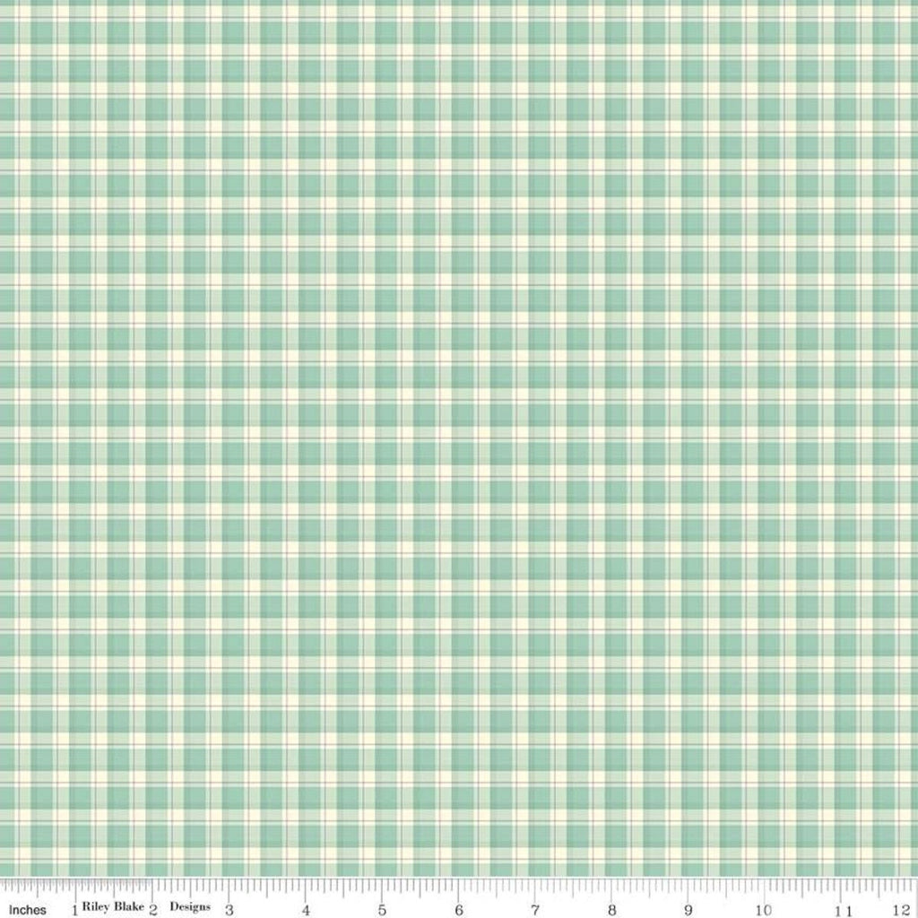 SALE Adel in Spring Plaid C11427 Julep - Riley Blake Designs - Geometric Green - Quilting Cotton Fabric