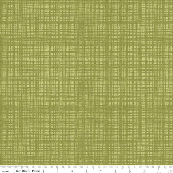 CLEARANCE Texture C610 Asparagus by Riley Blake Designs - Sketched Tone-on-Tone Irregular Grid Green - Quilting Cotton Fabric