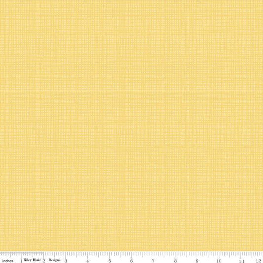 SALE Texture C610 Buttercream - Riley Blake Designs - Sketched Tone-on-Tone Irregular Grid Yellow - Quilting Cotton Fabric