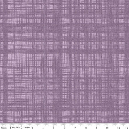 SALE Texture C610 Heather - Riley Blake Designs - Sketched Tone-on-Tone Irregular Grid Purple - Quilting Cotton Fabric