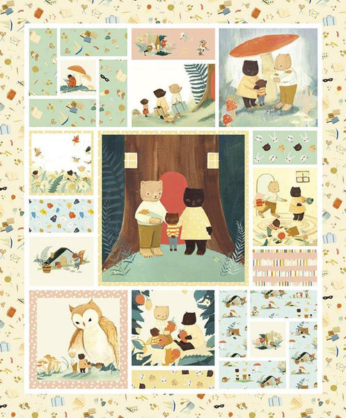 SALE The Littlest Family's Big Day Panel PD11497 by Riley Blake Designs - DIGITALLY PRINTED Emily Winfield Martin- Quilting Cotton Fabric