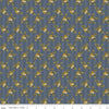 SALE Buttercup Blooms Stripe C11154 Blue - Riley Blake Designs - Floral Flowers Striped Background - Quilting Cotton Fabric