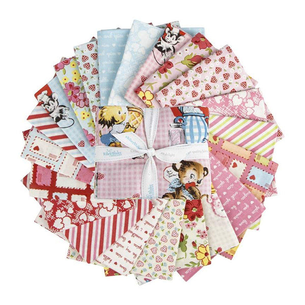 SALE Sugar and Spice Fat Quarter Bundle - 21 pieces - Riley Blake Designs - Pre cut Precut - Valentine's Day - Quilting Cotton Fabric