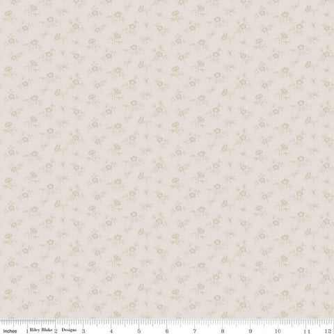 Buttercup Blooms Ditsy C11156 Cream - Riley Blake Designs - Tone-on-Tone Floral Flowers - Quilting Cotton Fabric