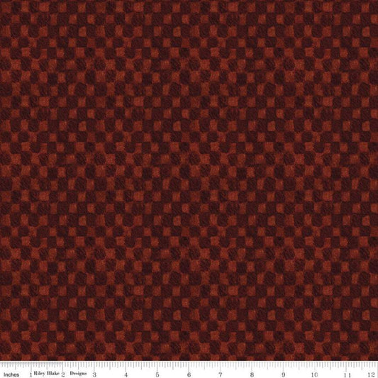 For the Love of Nature Check C11374 Burgundy - Riley Blake Designs - Checks Checkered Checkerboard - Quilting Cotton Fabric