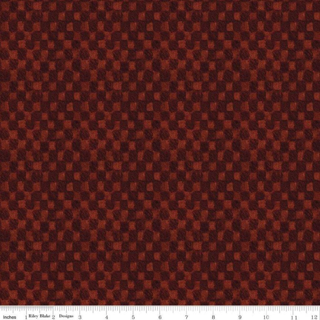 For the Love of Nature Check C11374 Burgundy - Riley Blake Designs - Checks Checkered Checkerboard - Quilting Cotton Fabric