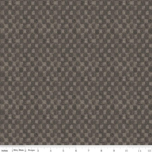 SALE For the Love of Nature Check C11374 Gray - Riley Blake Designs - Checks Checkered Checkerboard - Quilting Cotton Fabric