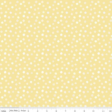 SALE The Littlest Family's Big Day Dots C11494 Yellow - Riley Blake - Cream Dot Dotted Emily Winfield Martin - Quilting Cotton Fabric