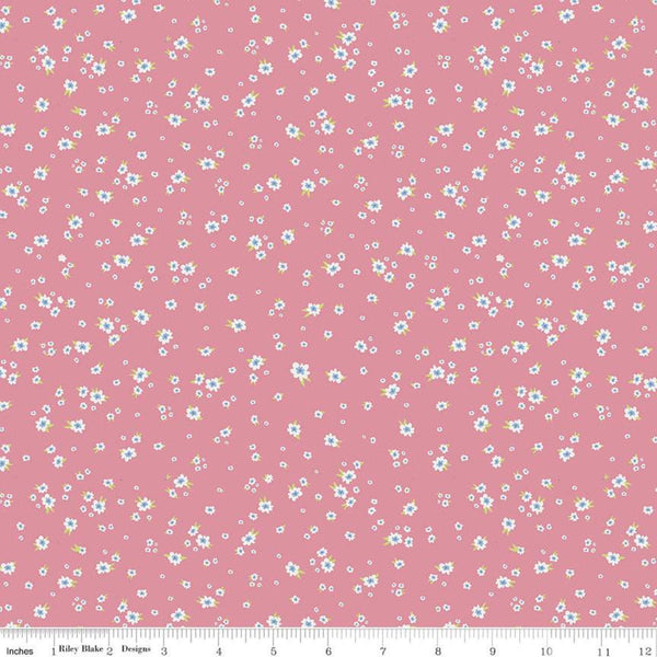 Mulberry Lane Flowers C11563 Peony - Riley Blake Designs - Floral Pink - Quilting Cotton Fabric