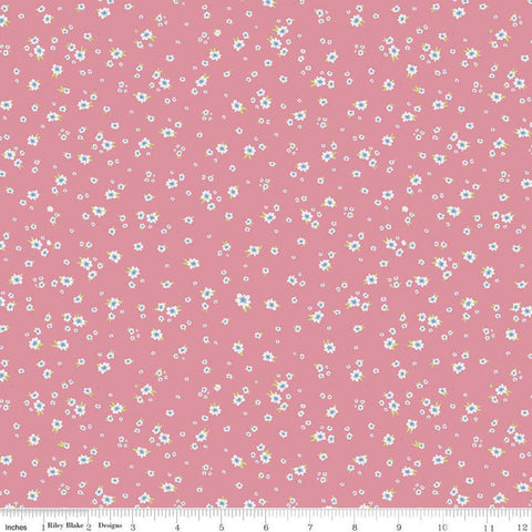 Mulberry Lane Flowers C11563 Peony - Riley Blake Designs - Floral Pink - Quilting Cotton Fabric