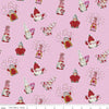 CLEARANCE Gnomes in Love Toss C11311 Pink - Riley Blake Designs - Valentine's Valentines Hearts Dots - Quilting Cotton Fabric