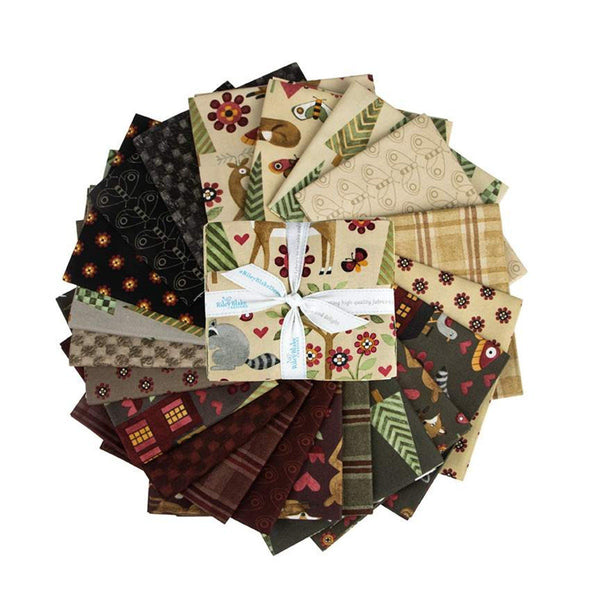 SALE For the Love of Nature Fat Quarter Bundle 21 pieces - Riley Blake Designs - Pre cut Precut - Folk Art - Quilting Cotton Fabric